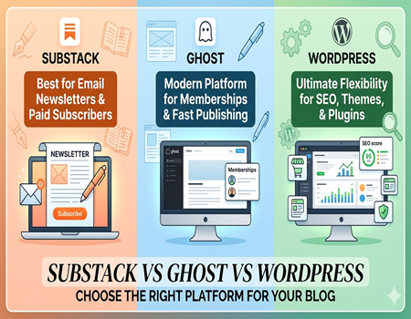 Substack vs Ghost vs WordPress